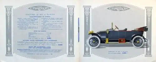Charron Carrossees Modellprogramm 1914 Automobilprospekt (9458)