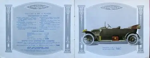 Charron Carrossees Modellprogramm 1914 Automobilprospekt (9458)