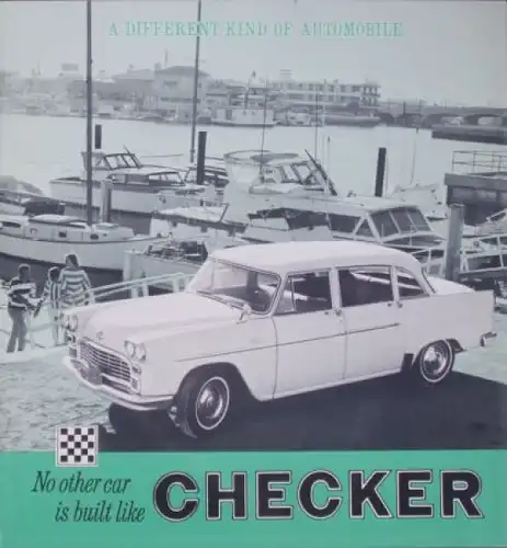 Checker Modellprogramm 1965 "No other car is built" Automobilprospekt (9454)