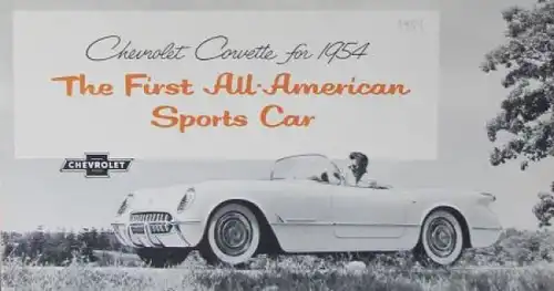Chevrolet Corvette Modellprogramm 1954 Automobilprospekt (9450)