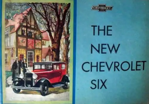 Chevrolet Six Modellprogramm 1931 Automobilprospekt (9448)