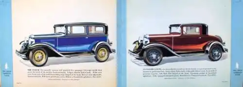 Chevrolet Six Modellprogramm 1931 Automobilprospekt (9448)