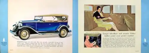 Chevrolet Six Modellprogramm 1931 Automobilprospekt (9448)