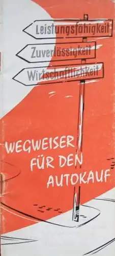 Lloyd Modellprogramm 1958 "Wegweiser für den Autokauf" Automobilprospekt (9438)