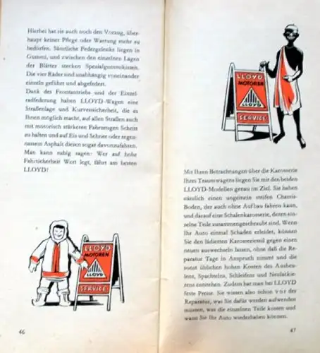 Lloyd Modellprogramm 1958 "Wegweiser für den Autokauf" Automobilprospekt (9438)