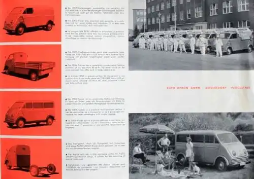 DKW Schnellaster Modellprogramm 1951 Automobilprospekt (9428)