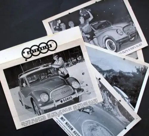 DKW Auto-Union Motorsport-Werksbilder 1958 fünf Fotos (9387)