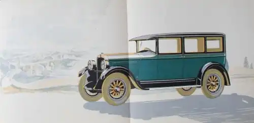 Hupmobile 6 Modellprogramm 1926 Automobilprospekt (8424)