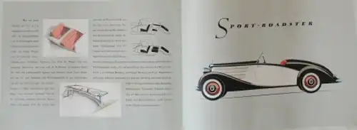 Mercedes-Benz 170 V Modellprogramm 1938 Automobilprospekt (8921)