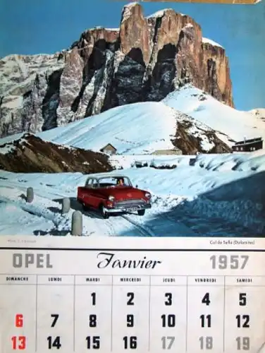 Opel Werbe-Jahreskalender 1957 (9201)