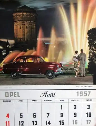 Opel Werbe-Jahreskalender 1957 (9201)