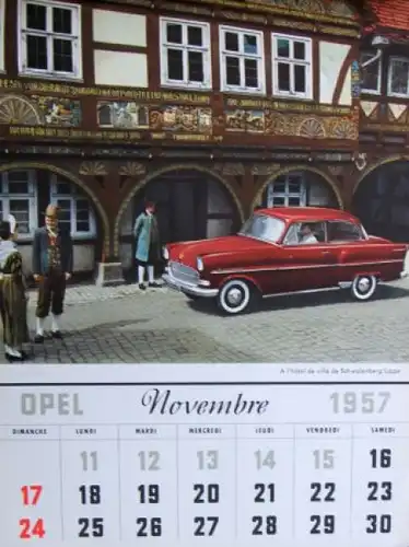 Opel Werbe-Jahreskalender 1957 (9201)