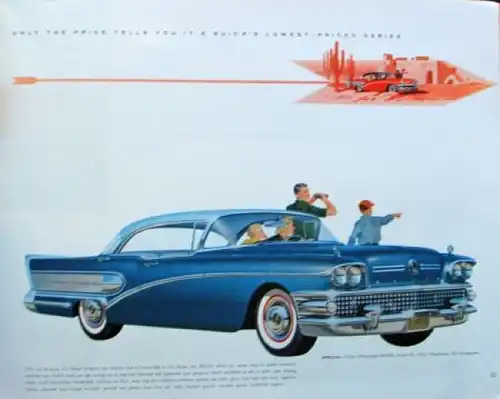 Buick B 58 Modellprogramm 1958 "The Air Born B 58" Automobilprospekt (3990)