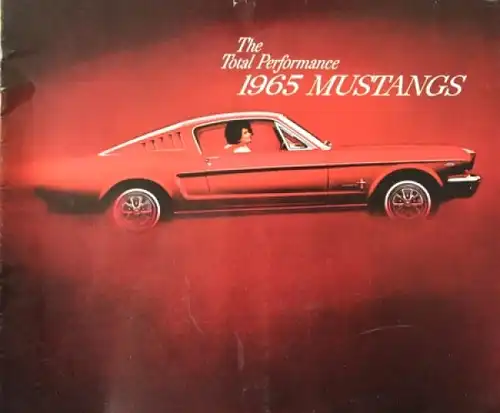 Ford Mustang Modellprogramm 1965 "The total performance" Automobilprospekt (4253)