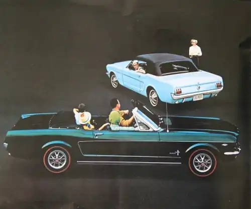 Ford Mustang Modellprogramm 1965 "The total performance" Automobilprospekt (4253)