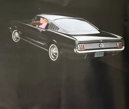 Ford Mustang Modellprogramm 1965 "The total performance" Automobilprospekt (4253)