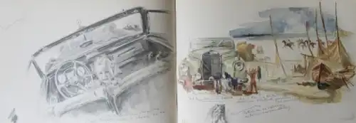 Liska Mercedes-Benz Mappe 1951 mit Hans Liska Zeichnungen (3137)