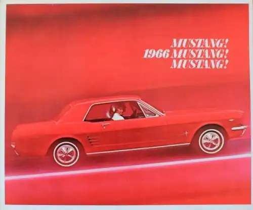 Ford Mustang Modellprogramm 1966 Automobilprospekt (0497)