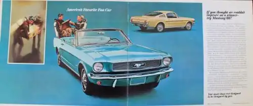 Ford Mustang Modellprogramm 1966 Automobilprospekt (0497)