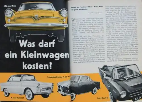 "Hobby - Das Magazin der Technik" 1959 Lloyd Frua Kleinwagen Technik-Magazin (8214)