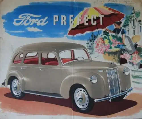 Ford Perfect Modellprogramm 1952 Automobilprospekt (9478)