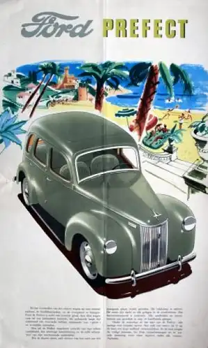 Ford Perfect Modellprogramm 1952 Automobilprospekt (9478)