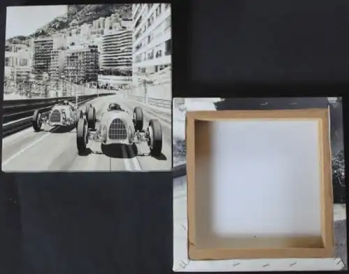 Auto-Union Rennwagen 1936 Monaco Grand-Prix zwei Rennsportmotive auf Leinwand (7109)