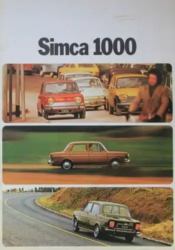 Simca 1000 Modellprogramm 1973 Automobilprospekt (2986)