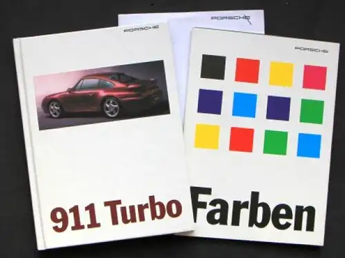 Porsche 911 Turbo Modellprogramm 1995 Automobilprospekt + Farbtafeln (2989)