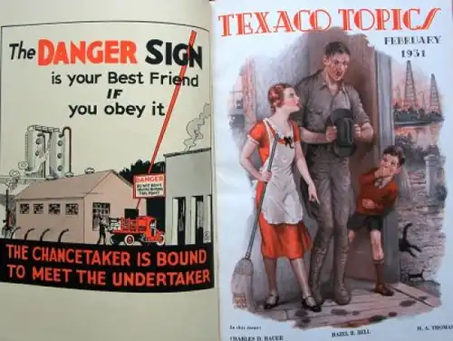 Texaco "The Texaco Star" und "Texaco Topic" Tankstellen-Magazine 1931 Halbjahrgang (9415)