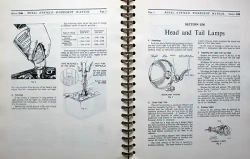 Royal Enfield Bullet Motorräder 1956-60 Werkstatt-Handbuch (7503)