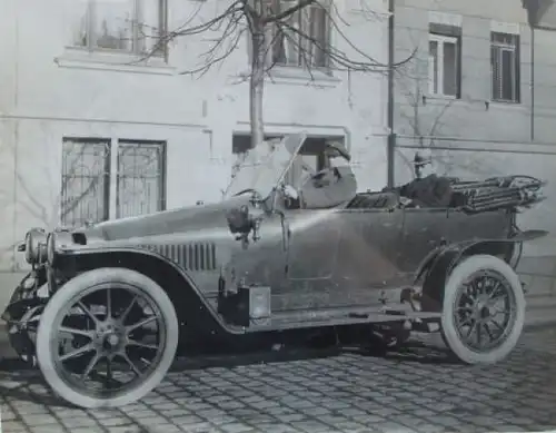 Benz-Rennwagen 96 PS 1920 Originalfoto gerahmt (7421)