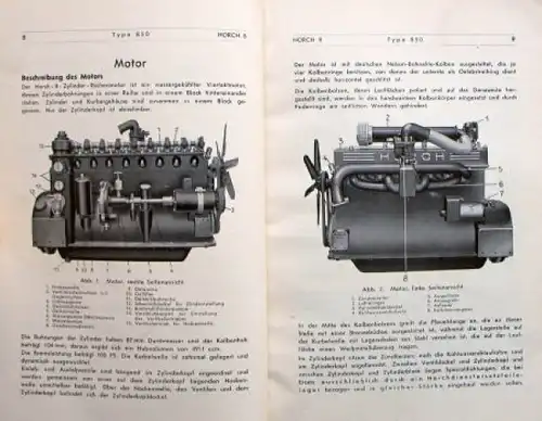 Horch 8 Typ 850 Betriebsanleitung 1937 (7342)
