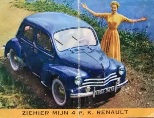 Renault 4 CV Modellprogramm 1958 Automobilprospekt (6963)