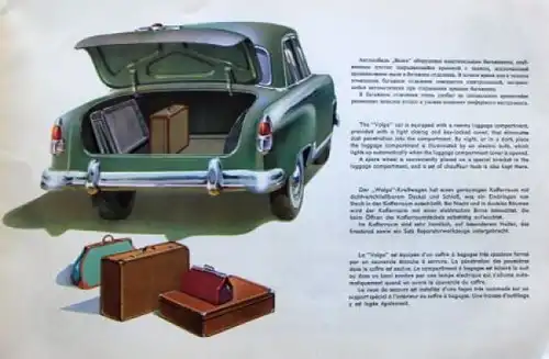 Wolga Modellprogramm 1958 Automobilprospekt (6955)