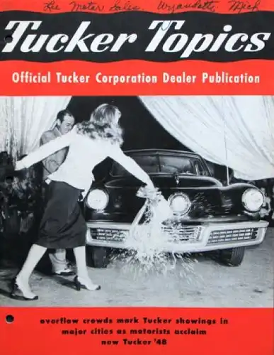 Tucker Modellprogramm 1948 "Tucker Topics Publication" Automobilprospekt (6949)