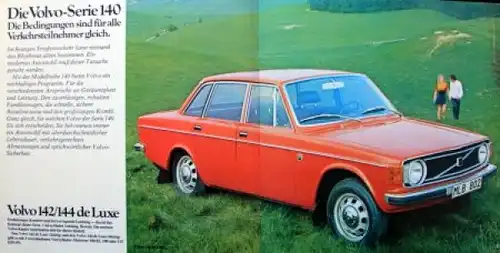 Volvo 140 Modellprogramm 1972 Automobilprospekt (6947)