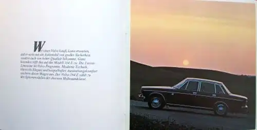 Volvo 164 E Modellprogramm 1972 Automobilprospekt (6945)