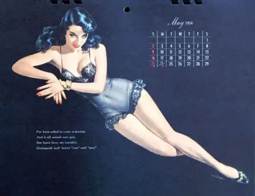 Esquire DeLuxe Pin-Up Kalender 1954 Chiriaka (6944)