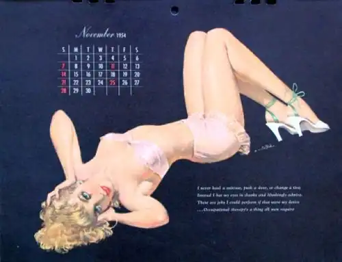 Esquire DeLuxe Pin-Up Jahreskalender 1954 Chiriaka (6944)