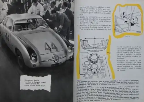 Abarth 750 Derivation Modellprogramm 1956 Automobilprospekt (6942)