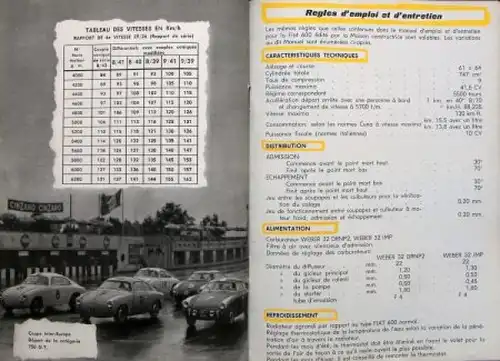 Abarth 750 Derivation Modellprogramm 1956 Automobilprospekt (6942)