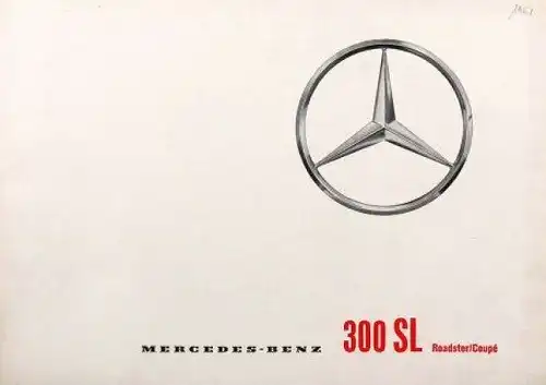 Mercedes-Benz 300 SL Roadster Coupe Modellprogramm 1962 Automobilprospekt (6941)