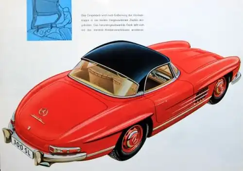 Mercedes-Benz 300 SL Roadster Coupe Modellprogramm 1962 Automobilprospekt (6941)