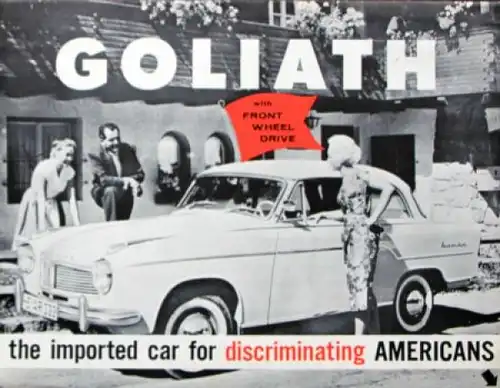 Goliath Front Wheel Drive Modellprogramm 1958 Automobilprospekt (6939)