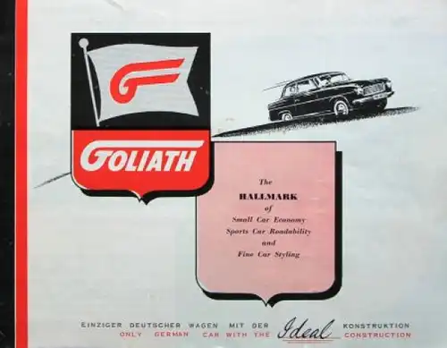 Goliath Ideal Modellprogramm 1957 Automobilprospekt (6937)