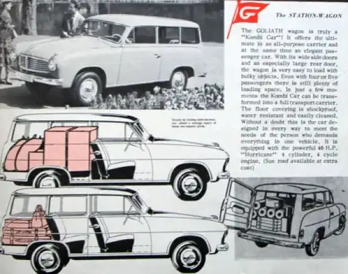 Goliath Ideal Modellprogramm 1957 Automobilprospekt (6937)