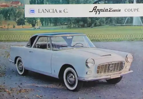 Lancia Appia Coupe Serie 2 Modellprogramm 1958 Automobilprospekt (6927)