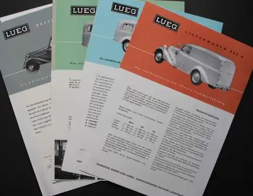 Mercedes-Benz Lueg Karosserien Modellprogramm 1955 Automobilprospekt-Mappe (6920)