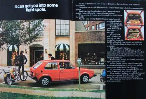 Volkswagen Golf Modellprogramm 1974 "It's a great car but..." Automobilprospekt (6916)